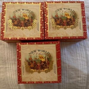 New World by AJ Fernandez Empty Cigar Box Lot of 3